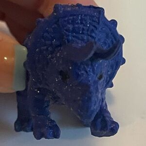 Small Blue Triceratops Figurine Dinosaur